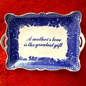 Charming Blue and White Decorative Tray